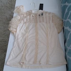 Scarlet Darkness Cream Victorian Top XXL